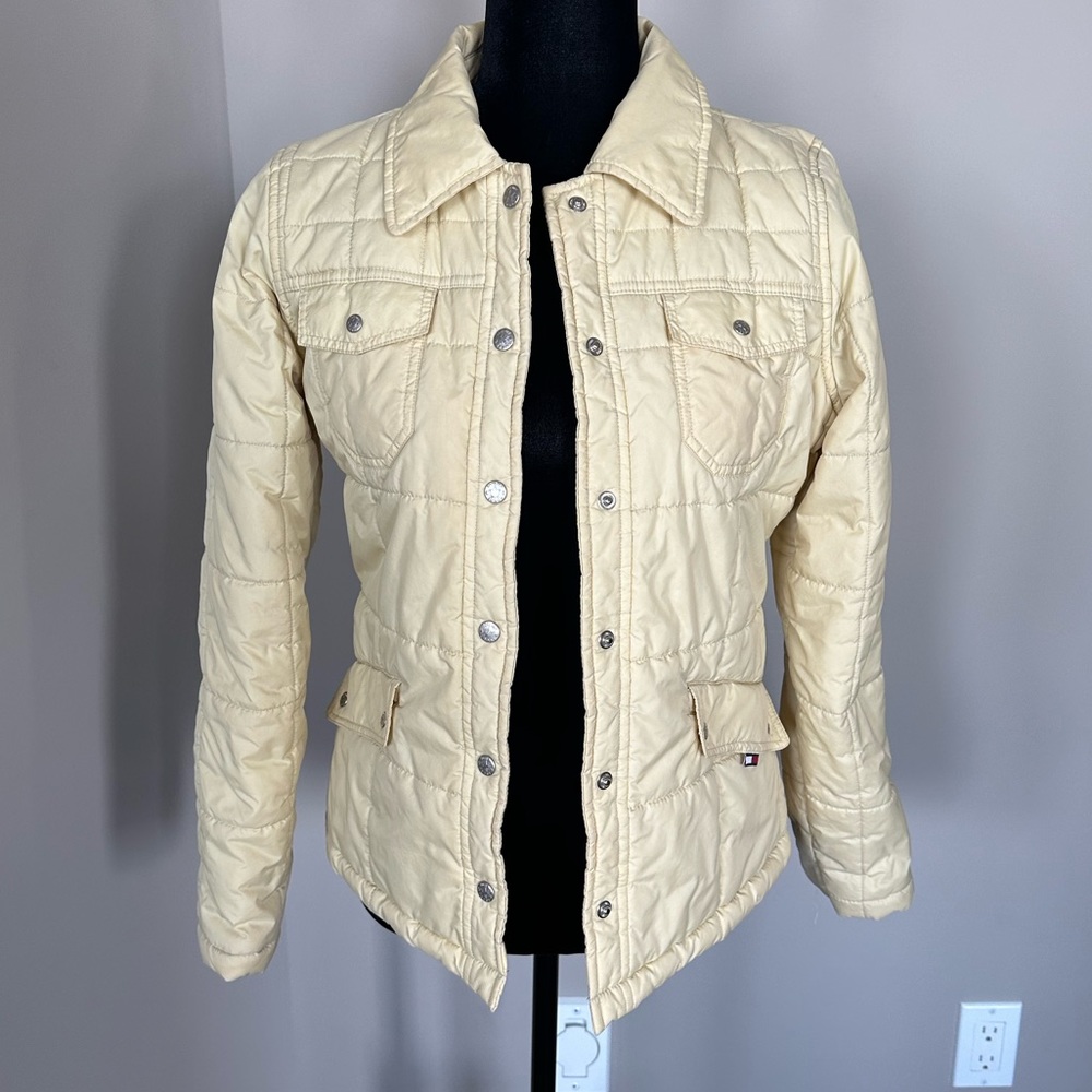 Vintage Tommy Girl by Tommy Hilfiger Y2K Yellow Quilted Puffer Jacket